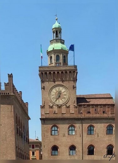 Bologna, Italy - The fascinating porticoes (pathways), architecture and medieval towers.