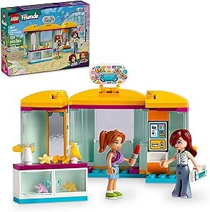 LEGO Friends Tiny Accessories Store and Beauty Shop Toy, Pretend Playset for Kids, Paisley and Candi Mini-Doll Characters and Mini Dolls Accessories, Great Gift for 6 Year Old Girls and Boys, 42608