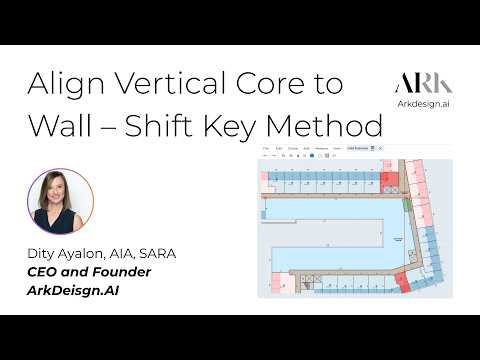 Align vertical core to wall - Shift key method | Feature | ArkDesignAI