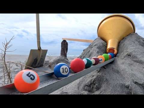 Marble Run Beach. Sand dune & handmade gimmick course