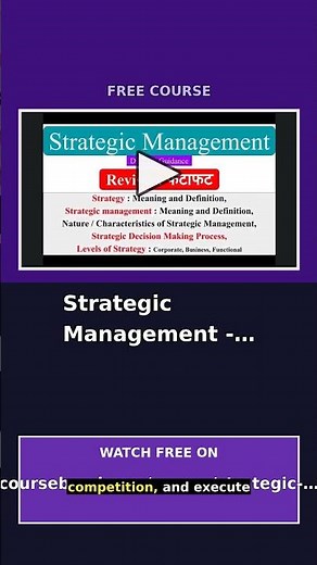 Strategic Management Course: Build & Execute Business Plans #Shorts