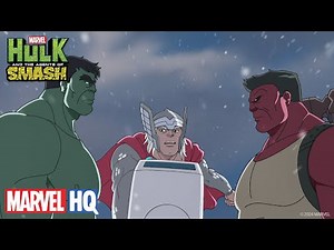 Red Hulk + Green Hulk = SMASH | Marvel Rhyme Time