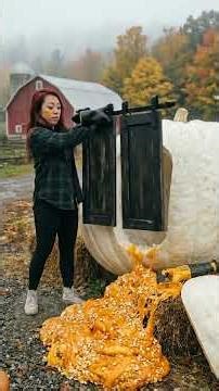 Transforming a GIANT White Pumpkin into a Modern Farmhouse 🎃🔨