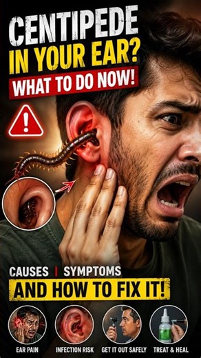 🪳 What If a Centipede Crawls Into Your Ear? 😱👂#ytshorts #trending #facts #viral