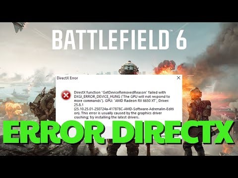 Battlefield 6: DirectX Function Error Won't Let Us Play | DirectX Error Device Solution ✅🔥