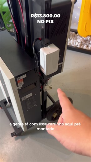 Energia garantida mesmo sem rede elétrica ⚡🔋 Kit OFF GRID completo pra quem não quer ficar no escuro: ✔️ Bateria Felicity 48V 150Ah ✔️ Inversor 5000W ✔️ Carrinho pré-montado, pronto pra usar Ideal para geladeira, iluminação, internet, TV e muito mais. Solução prática, segura e portátil. 💰 Apenas R$ 13.800 no PIX 📲 Chama no WhatsApp e garante o seu. . . . . #OffGrid #EnergiaSolar #Autonomia #Bateria48V #Inversor5000W