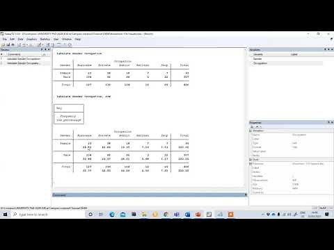 Contingency Tables & Chi2 in Stata