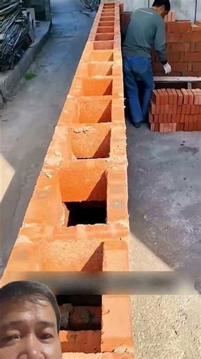 This wall construction method provides excellent soundproofing and insulation. #mason #constructi...