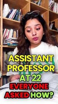 Assistant Professor at 22 Everyone Asked HOW? #assistantprofessor #assistantprofessorvacancies