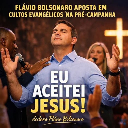 🔴 Mudança radical 👉 Após ser flagrado consumindo bebida alcoólica e fumando vape durante um ensaio de escola de samba no Rio de Janeiro, o senador Flávio Bolsonaro surpreendeu ao aparecer “aceitando Jesus” em um culto da Igreja da Lagoinha, em Orlando, nos Estados Unidos. | Marcelo Dantas Jacareitv