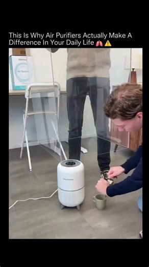 sureshchoudhary on Instagram: "That orange cloud is what normally stays invisible in indoor air.🔬⚠️ In this demonstration, smoke and fine particles are released into a sealed space to simulate what builds up indoors from cooking, cleaning products, furniture, allergens, and combustion. Most of these pollutants are PM2.5, particles so small they bypass the nose and lodge deep in the lungs. An air purifier pulls contaminated air in continuously, forcing it through a dense mechanical filter that t