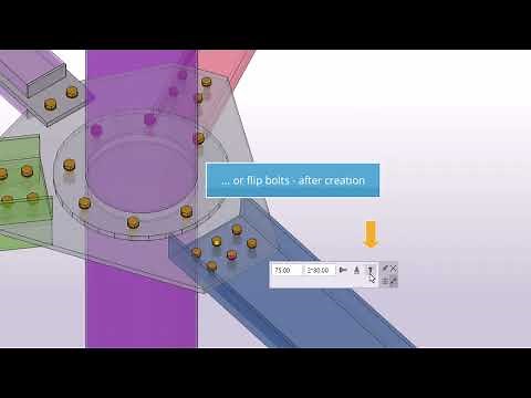 Easy bolt placement with Tekla Structures 2024