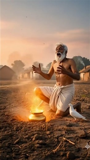 A farmer and a pigeon were digging in the field when an grandmother started laughing at them. #ai