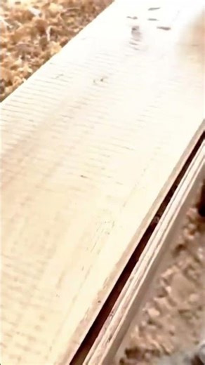 The process of smoothing the wood surface with a brush for a smooth finish