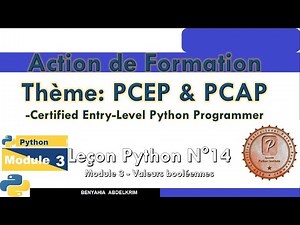 leçon python N°14 Module 3 Valeurs booléennes