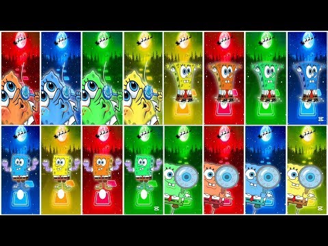 Color Challenge | Squidward Exe 🆚 Spongebob Exe 🆚 Patrick Exe 🆚 Plankton Exe | Tiles Hop Battle