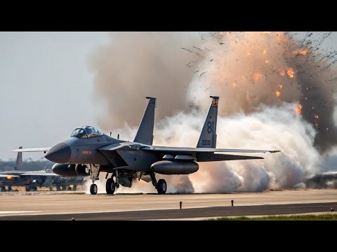 F-15 Fighter Jet Pilot Ejects on Runway | Shocking Cockpit Escape Caught on Camera