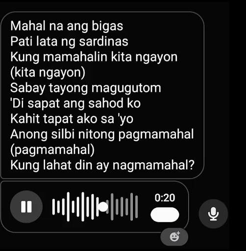 Mahal Magmahal lyrics – Mahal na ang bigas pati na rin ang sardinas