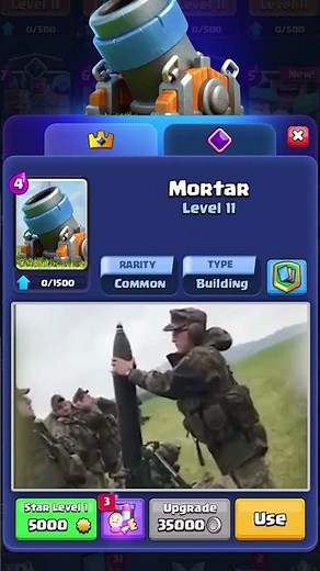 Clash Royale Mortar In Real Life 🤣 #clashroyale #shorts