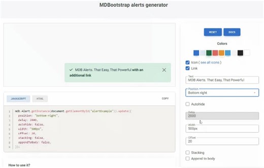 MDB 🚨Alerts 🧱Component: Craft eye-catching notifications! ⚡️Configurable for urgency levels ⚡️Seamless transitions between states ⚡️Supports rich #HTML content ⚡️Lightweight & Easy to integrate Optimize Your #WebDevelopment⏬ https://mdbootstrap.com/docs/standard/components/alerts/ #Bootstrap #WebDeveloper #CSS #webdesign #webdev | Material Design for Bootstrap