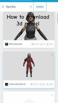 HOW TO DOWNLOAD 3D MODEL #frankk_ff#shortvideo#freefire