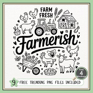 Doodle Farmerish PNG | Rustic Farm Doodle Design Digital Download | Farm Life Graphic, Country Western Style Clipart - Etsy