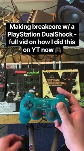 Making breakcore w/ a PlayStation DualShock - full vid on how I did this on YT now 🎮