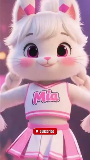 Little Cheerleader Mia Meow! 🎀🐾 So Cute and Full of Energy #cute #animation #funny #cutecat #pets