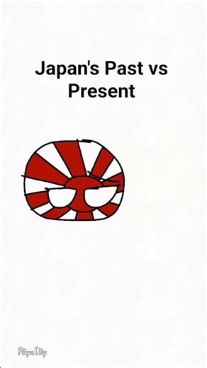 Japan past vs now #countryballs #history