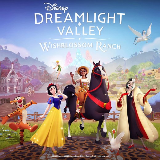 A forgotten ranch, fading magic and your next big adventure await. Wishblossom Ranch has arrived. Discover the magic waiting to be restored 💫 | Disney Dreamlight Valley