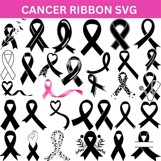 Breast Cancer Awareness Ribbon SVG Bundle, Cricut, AI, PNG (digital Download) - Etsy