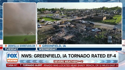 3.8K views · 36 reactions | STRONGEST TORNADO OF THE YEAR SO FAR: The tornado that tore through Greenfield, IA has officially been rated an EF-4 due to damage consistent with wind speeds as high as 185 mph. This makes it the strongest tornado of the year so far. FOX Weather meteorologist Marissa Torres FOX Weather has more. | FOX Weather | Facebook