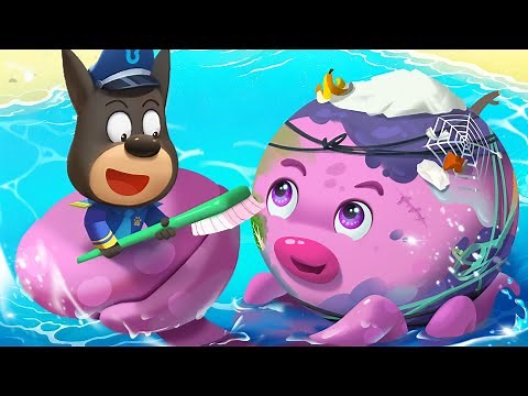 وحش البحر النتن | كرتون اطفال | رسوم متحركة للاطفال | شرطة اطفال | نقيب لابرادور | Sheriff Labrador