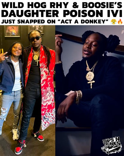 Y’all familiar with Wild Hog yet? 👀🔥 He just teamed up with Boosie’s daughter Poison Ivi for “Act A Donkey” — video out now 🚨🔥 Who went harder on this one? | Traps N Trunks