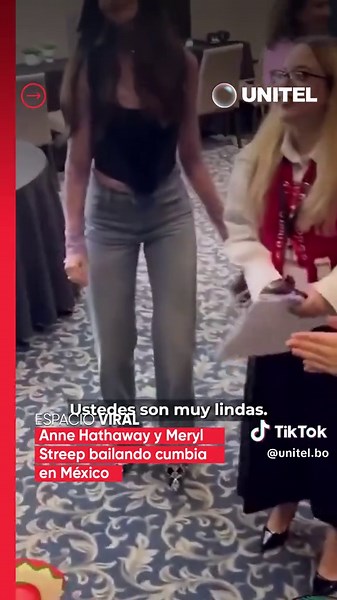 Anne Hathaway y Meryl Streep bailan cumbia en México