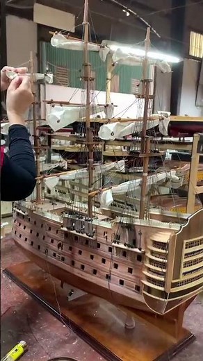 🎨🛶 A Work of Art! Wooden ship models crafted to perfection