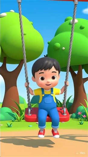 The baby giraffe is hanging and swinging #cartoon #chlidren #1million #1millionviews