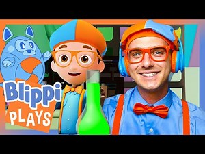 I Learn Science at the Clubhouse! 🧪 BEST OF BLIPPI PLAYS ROBLOX! 🎮 Educational Games for Kids