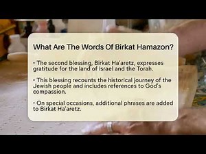 What Are The Words Of Birkat Hamazon? - Jewish Teachings For All