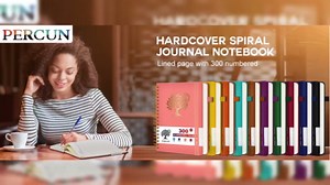 Large Spiral Notebook Journal for Women Men - 300 Numbered Lined Pages, College Ruled, A4 Hardcover Spiral Bound Notebook for School, Work, Note Taking, Writing, Leather Spiral Journal 8.5"x11"