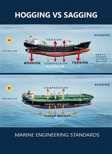 ⚓ HOGGING vs SAGGING: CRITICAL HULL STRESS CONDITIONS ⚓