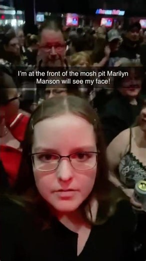 This was me at Marilyn Epic Event Center. I got front row! #alt #marilynmanson #concert #shorts #emo