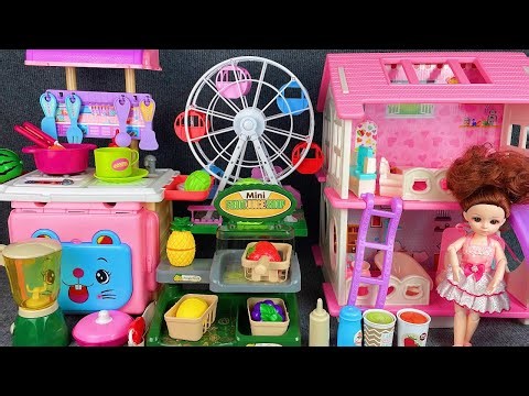10 Minutes Satisfying with Unboxing Pink Barbie Luxury Mansion Toy Set Review Toys | ASMR