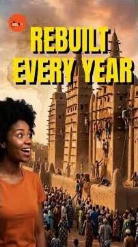 The Great Mosque of Djenné: The World’s Largest Mud Building Rebuilt Every Year?! 🤯🕌 #africa #shorts