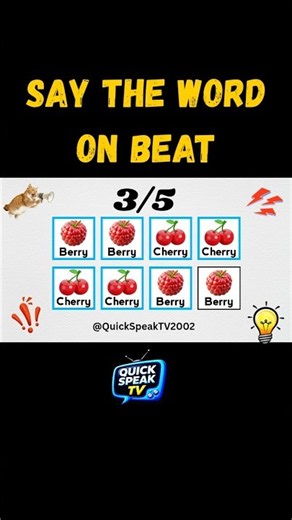 Say The Word On Beat🎵 (1_5)🔥🔥 With Berry-Cherry Easy to Impossible