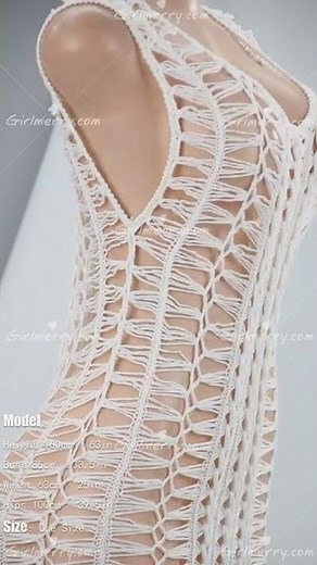New see through hollow crochet tassel sexy beach dress cover-ups (Without swimsuit) BA001731