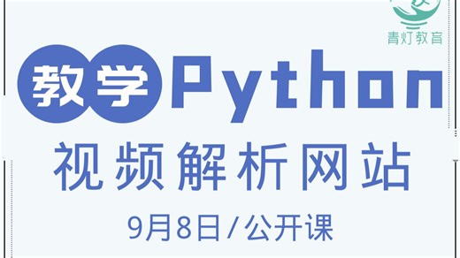 Python爬取视频解析网站数据（2025，9月8日公开课录播，讲师：自游）