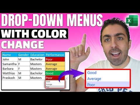 Stop Making Boring Excel Lists! (Drop-Down with Colors)