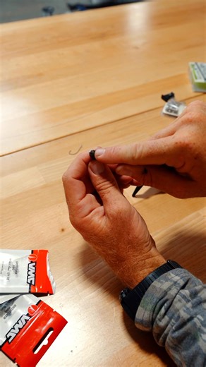 The Neko Rig has stormed bass fishing.. let’s rig it up!👇 1️⃣ Select the right worm. I use the Rapala Crush City Janitor 2️⃣ Grab a VMC Neko Hook, size number 2! 3️⃣ Right line is key, I recommend a spinning rod paired up with Sufix Braid 8lb Revolve (get that further distance casting!) 4️⃣ Get your NAIL weight! 🔨 I’m grabbing a VMC 1/32nd ounce Neko Weight Last but not least, use a Crossover Ring! Save this video so you get rigged up right! ✅ | Jacob Wheeler