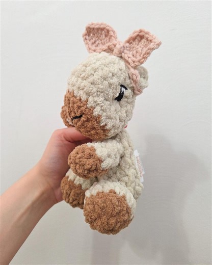 Crochet Capybara Lovey, Baby Capybara Plushie, Handmade Baby Gift, Girl Capybara With Headband - Etsy